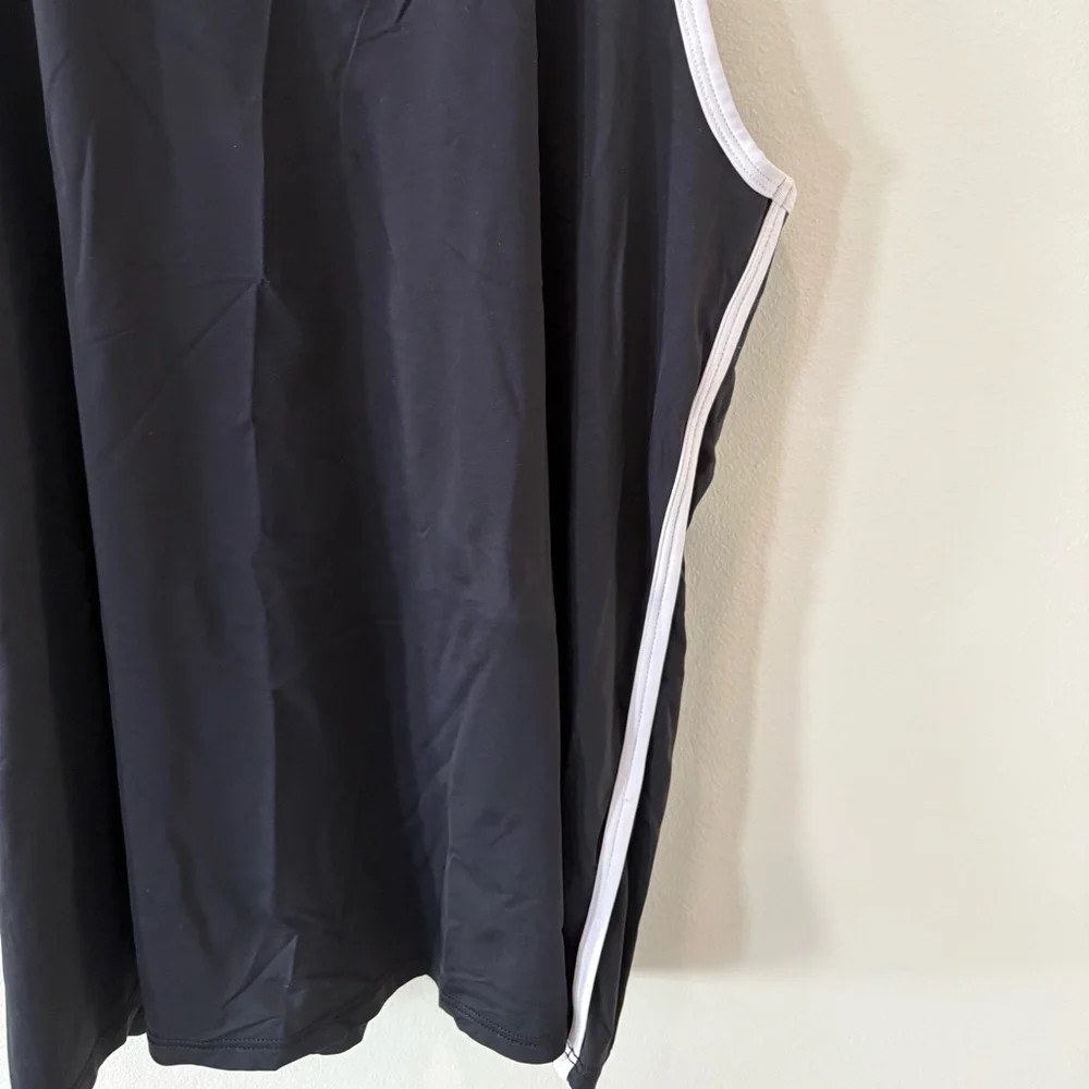 ALO Yoga Black Tank Top with White Trim